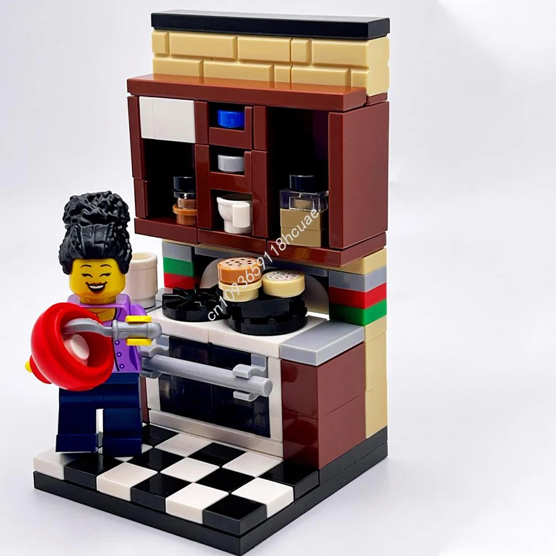 

108 шт. MOC Адвент-календарь на день 4, выпечка печенья, строительные блоки, строительные блоки, рождественская игрушка, подарок, пластик, образовательный креатив