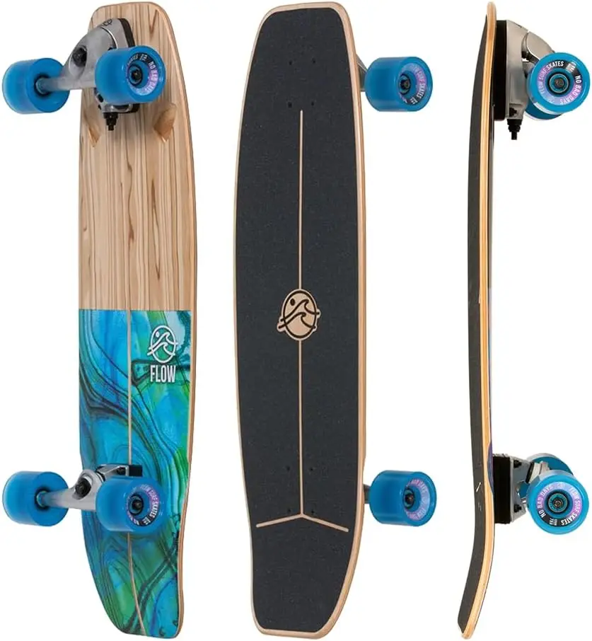 

32"x10" 7-Ply Maple Surf Skate Cruiser with Carving Truck, Fully Assembled, Supports 275 lbs for Smooth Carving