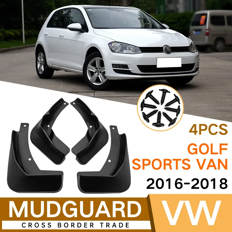 

Черный Автомобильный брызговик для Volkswagen Golf SportsVan 2016-2018, снижение пыли, противостояние шинам, грязь, автомобильные аксессуары, инструменты