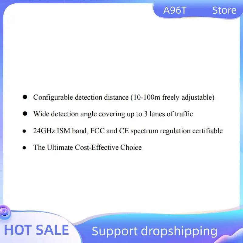 

A96T Новый 24G измерение скорости дальности автомобиля Радар миллиметровой волны LD2451 Модуль датчика мониторинга состояния автомобиля