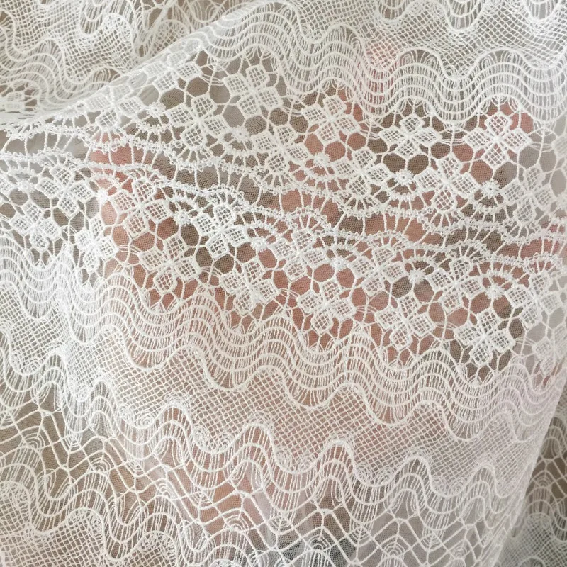 

Exquisite Thread Water-soluble Lace Fabric for Wedding Dress and Evening Gown Accessories By The Yard