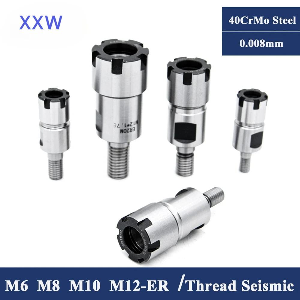 

XXW ER8 ER11 ER16 ER20 M6 M8 M10 M12 Thread Cutter Head Cutting Tool Extension Bar CNC Lathe Machine Milling