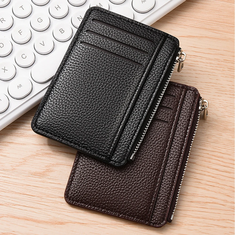Zipper Coin Purse Simple Change Pouch Large Capacity Purse Multi-Color Pu Leather Card Holder For Daily Use Travel Pocket