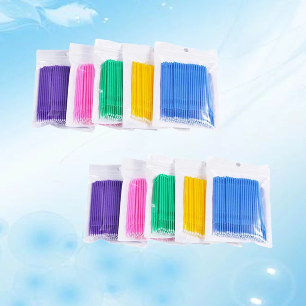 

500 Pcs Eyelash Cleansing Sticks Disposable Grafting Tools Bendable Cleaning Rods For Mascara Primer Removal Non Linting Long