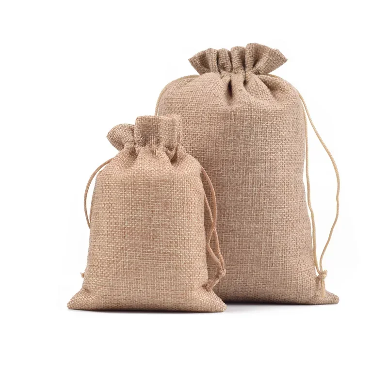 Hemp Bag Drawstring Linen Bundle Pocket Ornaments Gift Storage Bag Dust-proof Herb Small Cloth Bag