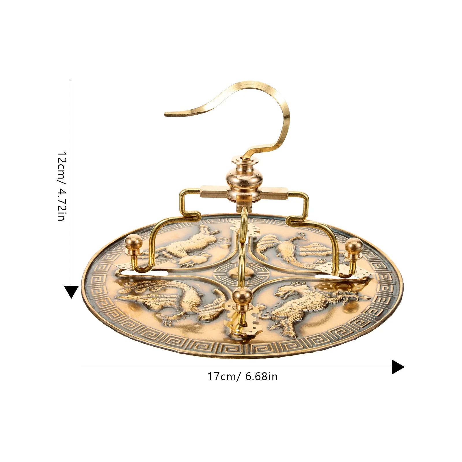 معدن النحاس قفص الطيور هوك صغير معلق هوك للداخلية في الهواء الطلق قفص الطيور شماعات الحائط الشماعات السقف العملي السنانير #3