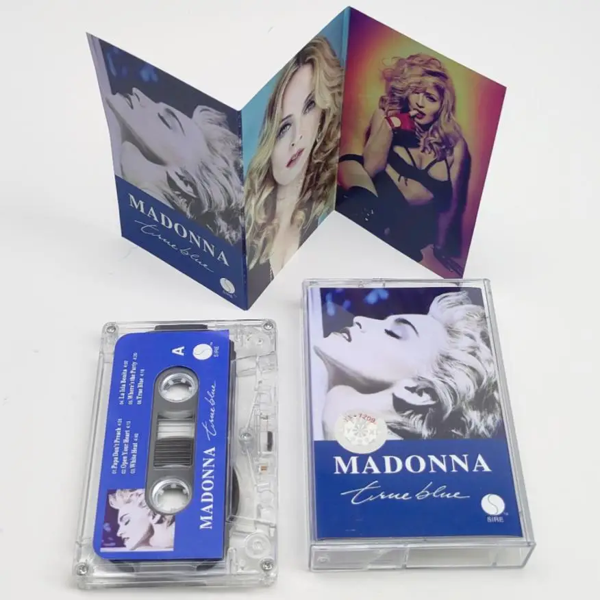 

New Madonna Ciccone True Blue Magnetic Tape Album Cosplay Cassettes Soundtracks Box Recorder Car Walkman Tape Party Music Gifts