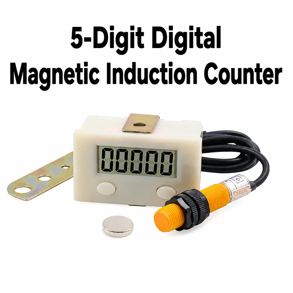 Eletrônico digital 5 display contador de proximidade sensor magnético industrial interruptor contador de perfuração medidor de indução automático