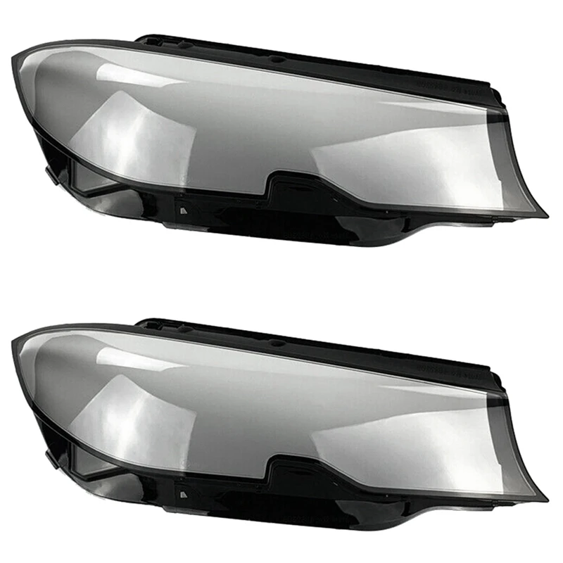 

2X RH Right Side Car Headlight Lens Cover Head Light Lamp Shade Shell Glass Cover For -BMW G20 G21 3 SERIES 2019-2021