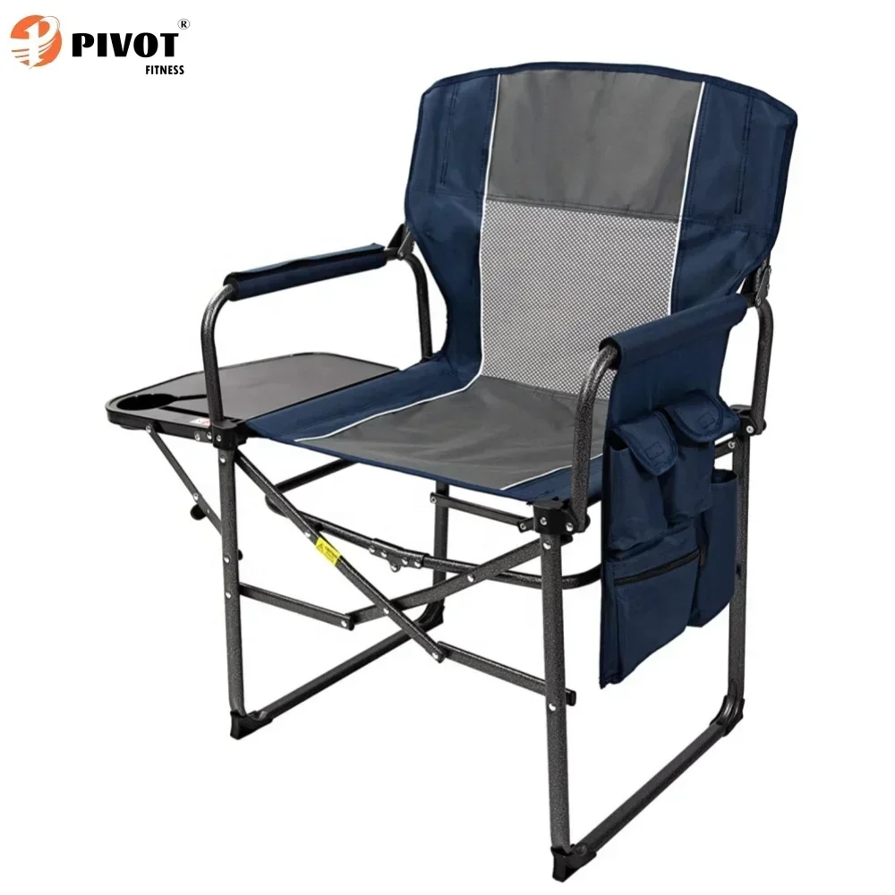 Portable Camping Chair with Side Pocket Cup Holder and Carry Bag Lightweight Compact Outdoor Lounge Collapsible Chair