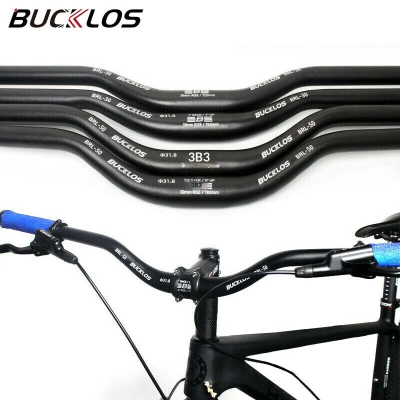 Bucklos Mountainbike-Lenker, hochfeste Aluminiumlegierung, 90 mm Höhe, Riser-Lenker für Downhill-Faltrad-Fahrer – Detail 5
