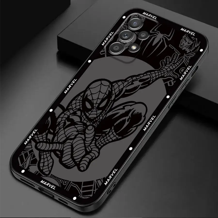 Marvel Iron Man Sqiderman Case for Samsung A73 A21s A41 A72 A52 A71 A23 A35 A34 A33 A53 A31 A32 A55 A22 A52s A42 A51 A54 Cover