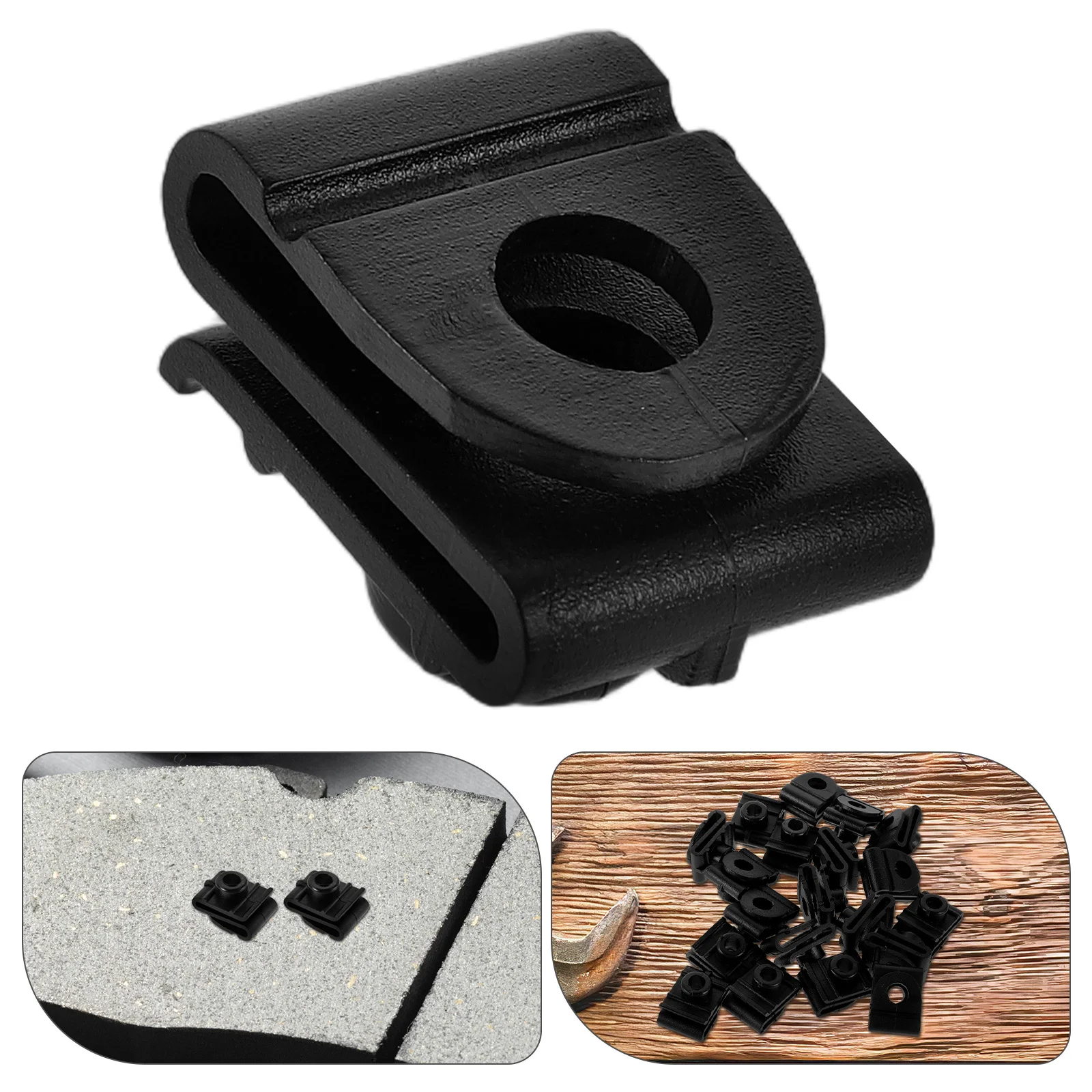 

20Pcs Car Fixed Base Plastic Clips U Nut Retainer Fastener for Wheel Arch Plate Automotive Body Parts Push Pin Clips