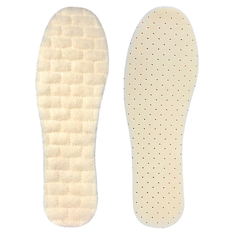 Winter Latex Wool Warm Insole, Soft, Thick, High Elasticity Shock-absorbing Full Pad, Men's and Women's Breathable Sports Insole image 5