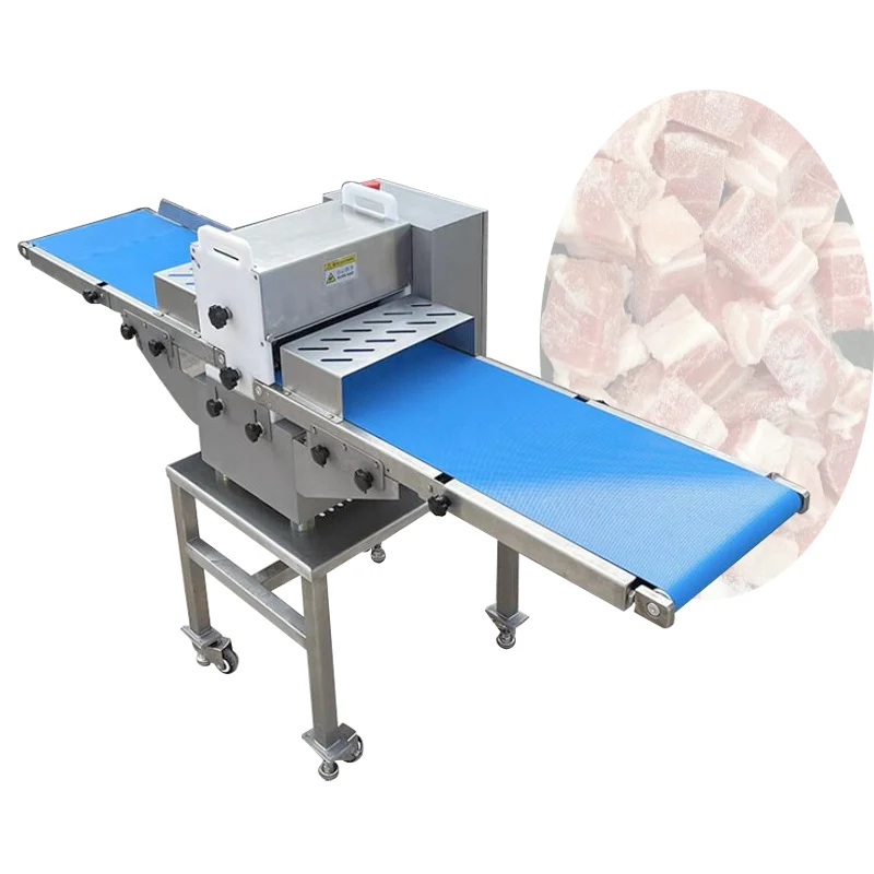 آلة تقطيع اللحوم الأوتوماتيكية لقطع قطع كبيرة من شرائط اللحوم وآلة تقطيع اللحم