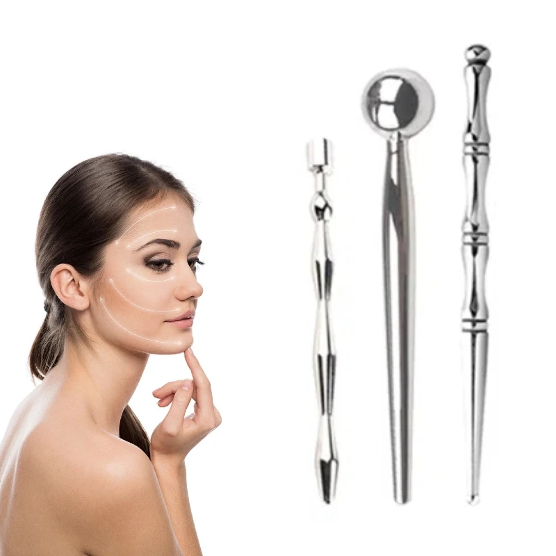 Face Care Tool Point Probe Pen Massager For Face Facial Reflexology Massage Tool Retractable Acupuncture Pen