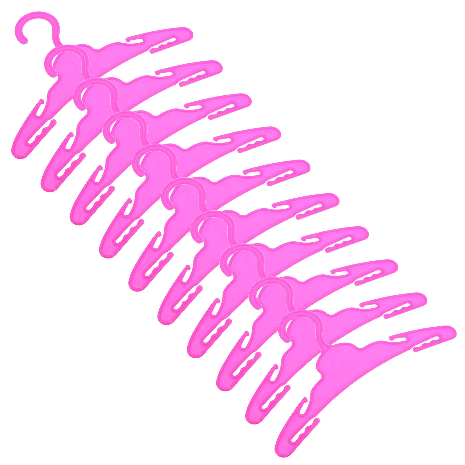 10Pcs Mini Clothes Hangers Small Plastic Rack Holder for 18 Inch Clothes Wardrobe Organizer Outfit Rack - view 2