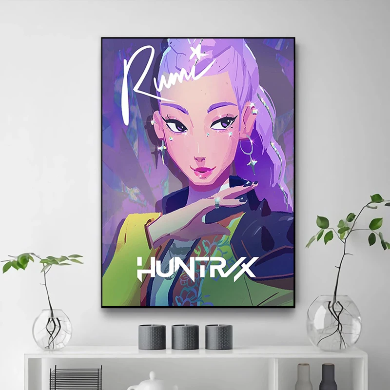 

Modern Wall Pictures for Living Room Decor Man Hot Kpop Demon Hunters Poster Home Interior Decoration Decorative Paintings Art
