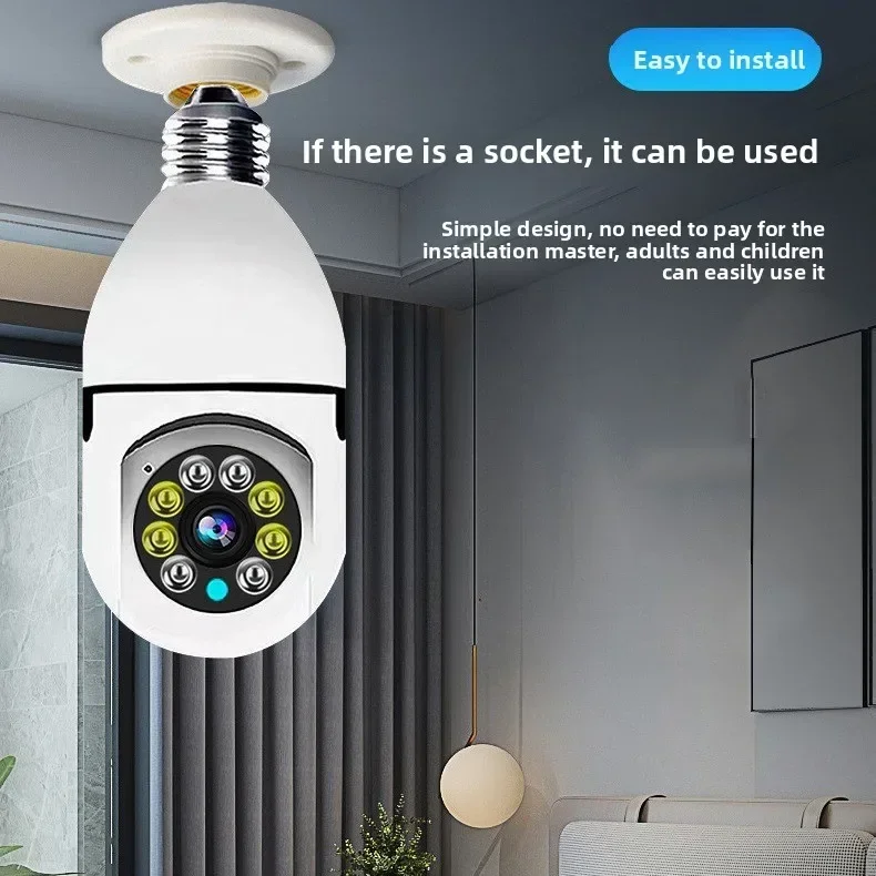 1080P HD Bulb Surveillance Camera Anti-theft Outdoor Indoor Security Monitor Wireless WiFi Camera Night Vision Audio IP Came