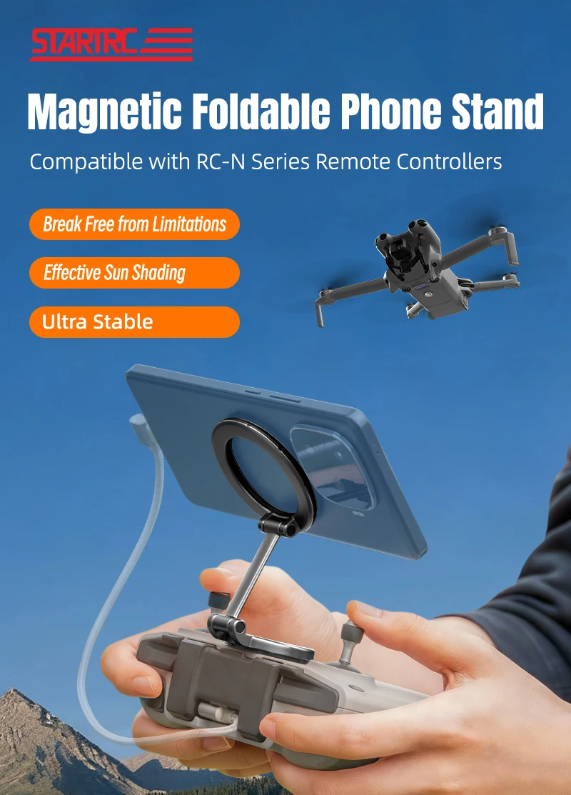 Verstellbarer Magnetischer Telefonhalter für RC-N1 / N2 / N3 Fernbedienung für Neo 2, Mini 4 Pro/4K/3/2/2 SE Air 3S/3 Drohnen-Zubehör – Detail 1