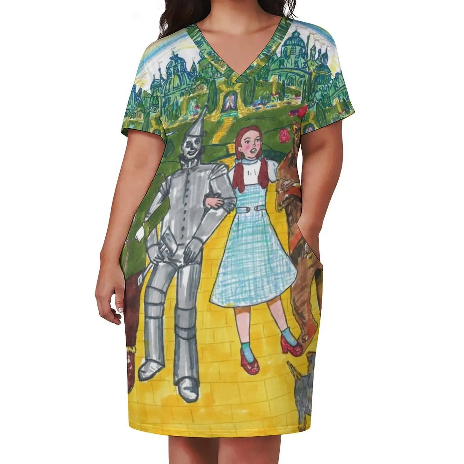 Wizard Of Oz- Yellow Brick Road Loose Pocket Dress prom dresses 2025 luxury dress