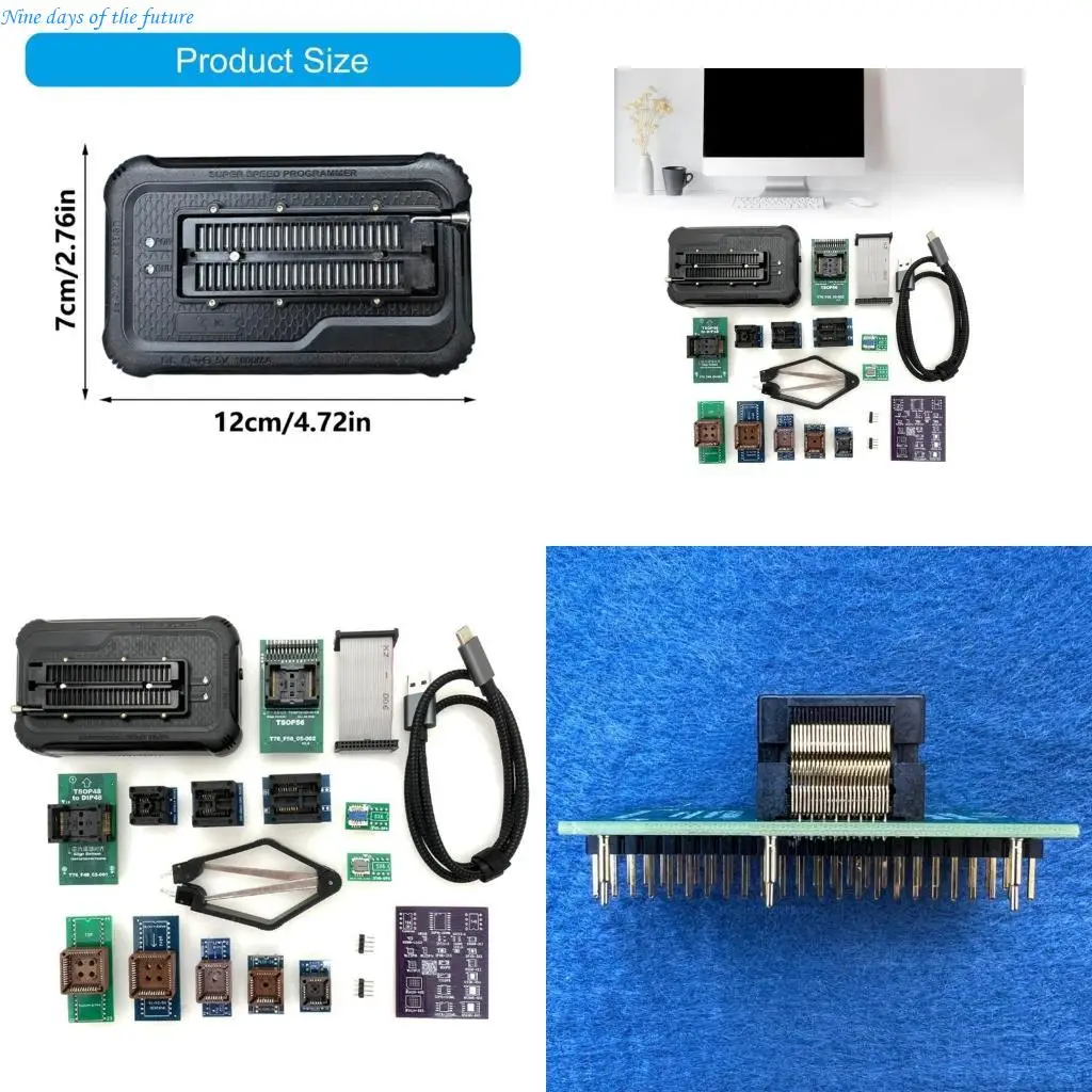 Professional Programmer T76 with 14 Adapter Set for Fast Chip Programming E65A