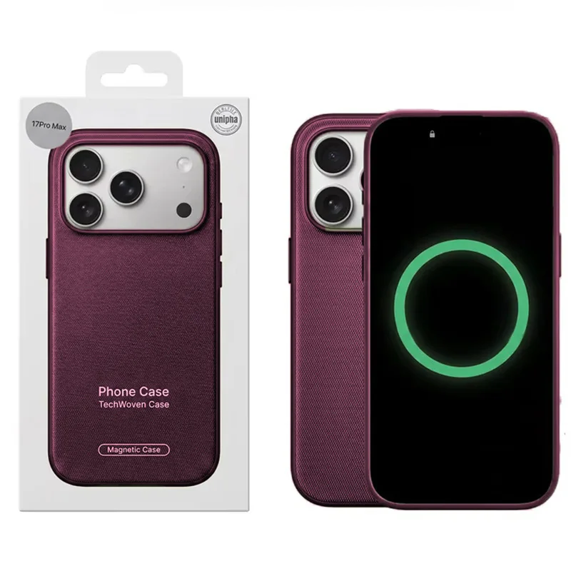 Étui de téléphone magnétique tissé officiel pour iPhone 18 17 Air 16 15 14 13 Pro Max, en tissu technique Magsafe, coque originale