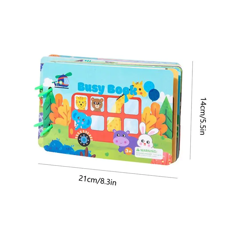 ก่อนวัยเรียน Busy Book กระดาษการ์ตูนที่มีสีสัน Busy Book Montessori ของเล่นสําหรับ Early Development การศึกษาที่น่าสนใจ Interactive