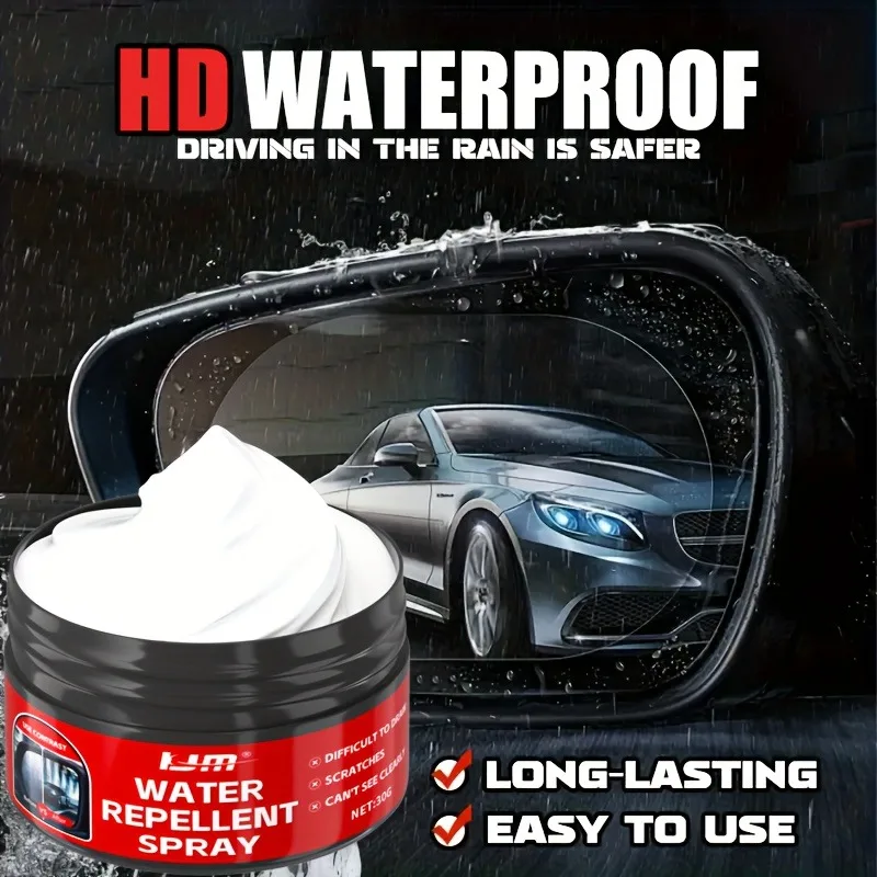 Car Glass Waterproof Paste Kit: Hydrophobic Anti-Rain/Anti-Fog Coating, Suitable for Car Windows, Mirrors & Bathroom Glass image 4
