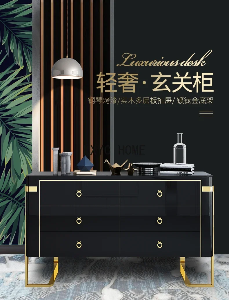 

Modern Minimalist Entry Entrance Cabinet Light Luxury Stone Plate Locker Hall Model Room Furniture storage