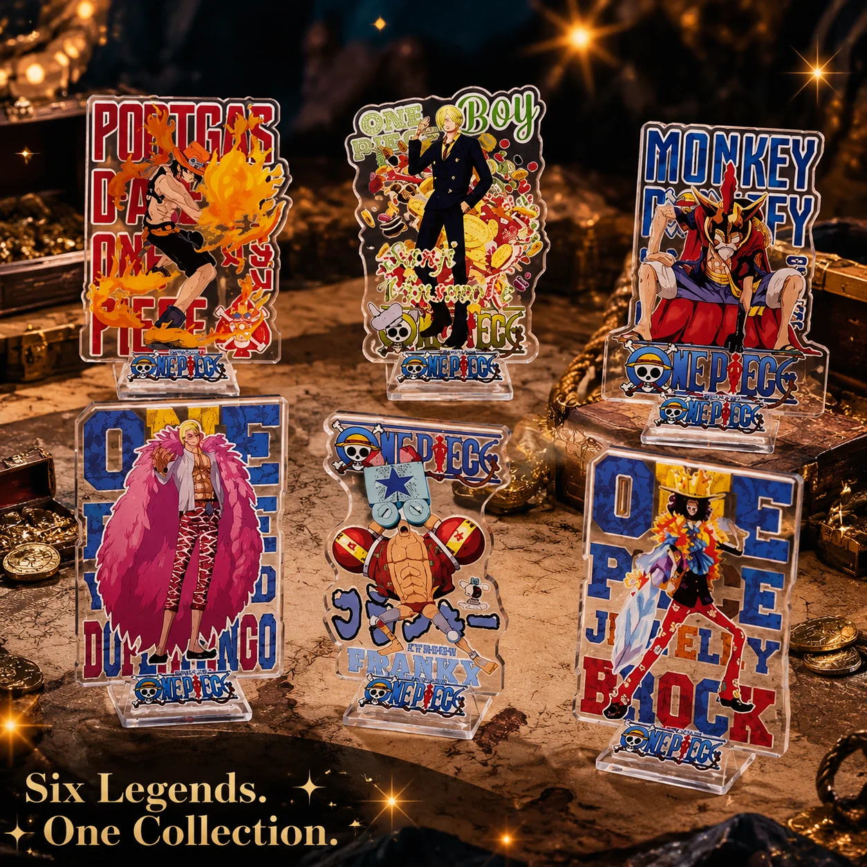 Soporte Acrílico de One Piece, Monkey D. Luffy, Roronoa Zoro, Tripulación del Sombrero de Paja, Decoración Creativa de Escritorio de Anime, Adorno Coleccionable, Regalo