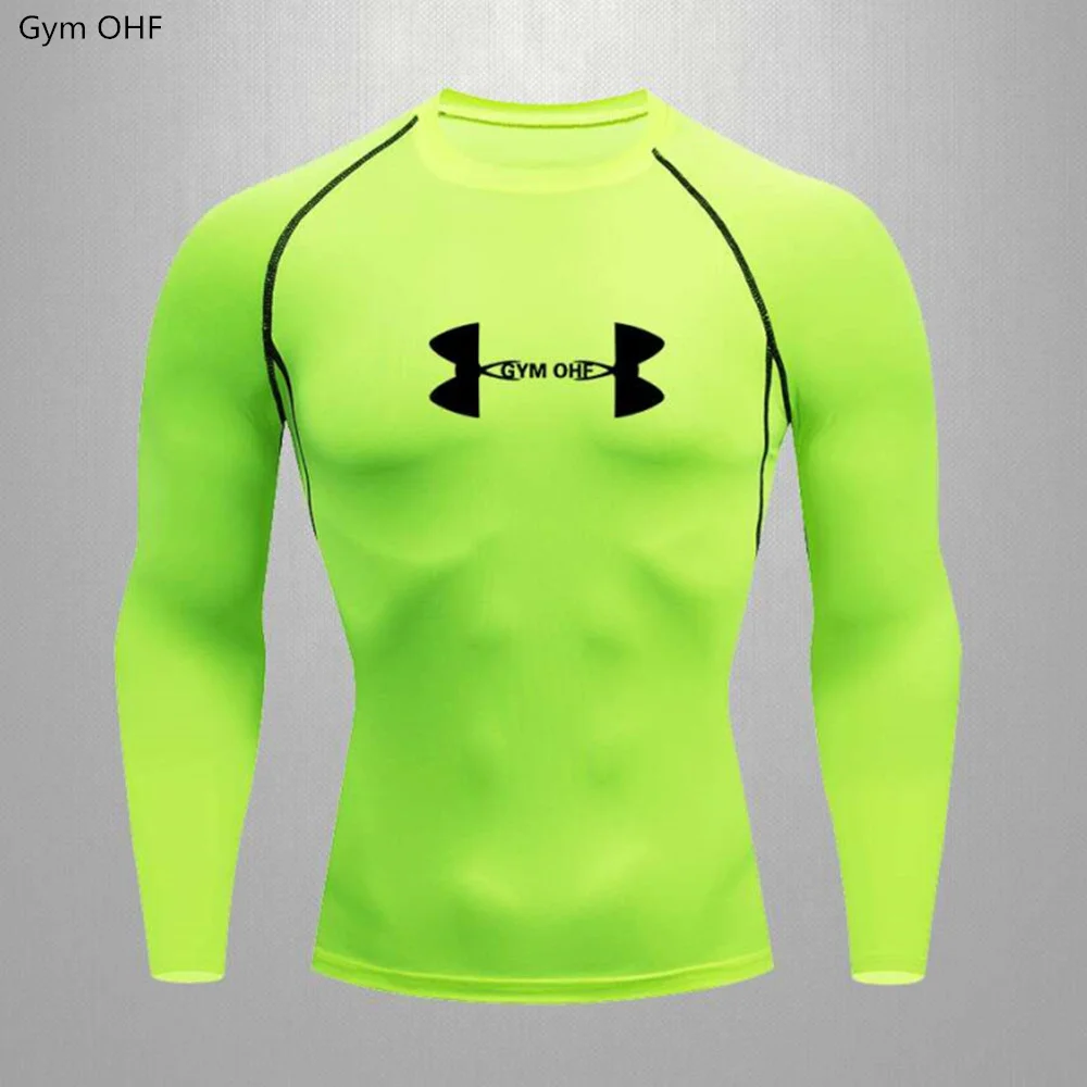 Rashguard Men'S Fitness Gym Sports T-Shirt Compression Quick Dry MMA Boxing Jogging Training Tennis Musculation Camisetas