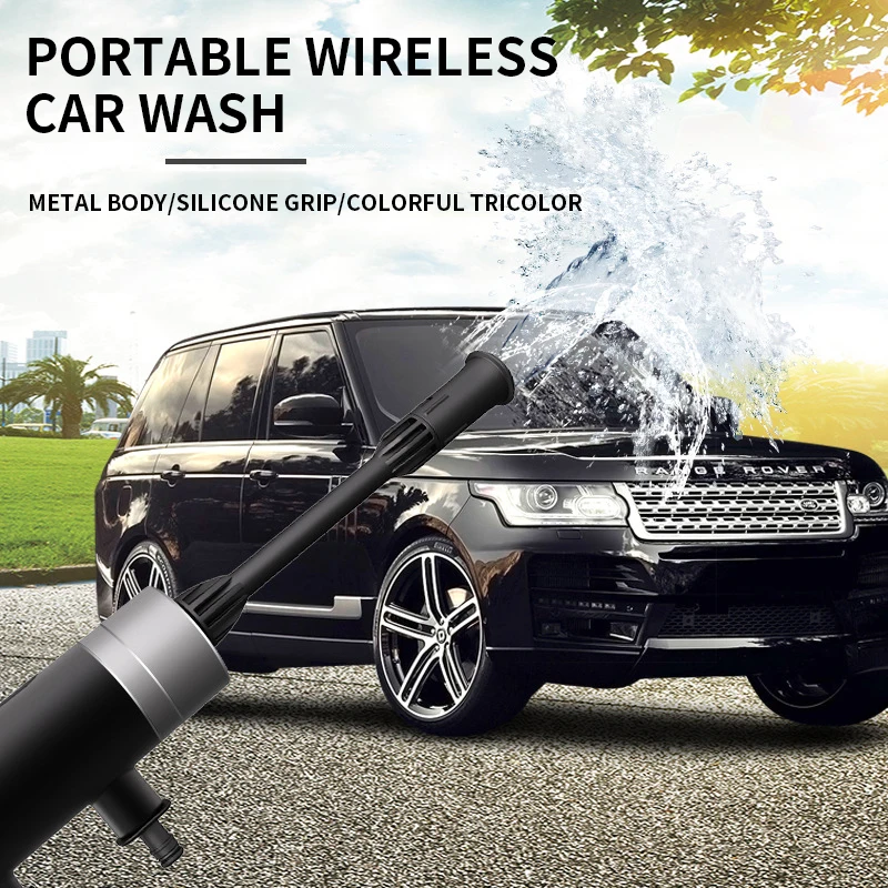 Household Lithium Car wash gun Portable Wireless washing machine High Pressure Car Wash Gun Charging Car Wash machine