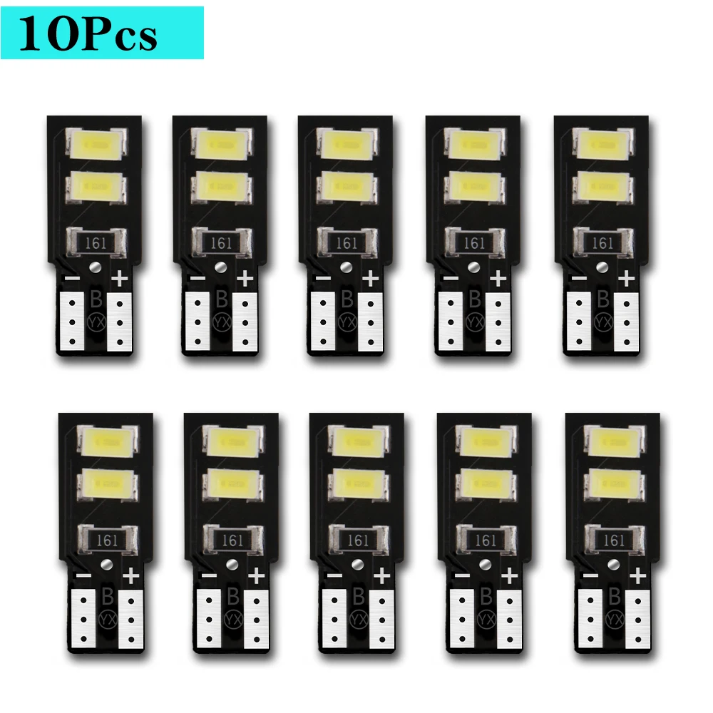 10pcs T10 Canbus Led Bulb 194 168 W5W 5730 4LED 4SMD Car Side Wedge Bulb Error Free Auto Clearance Interior Light Signal Lamp