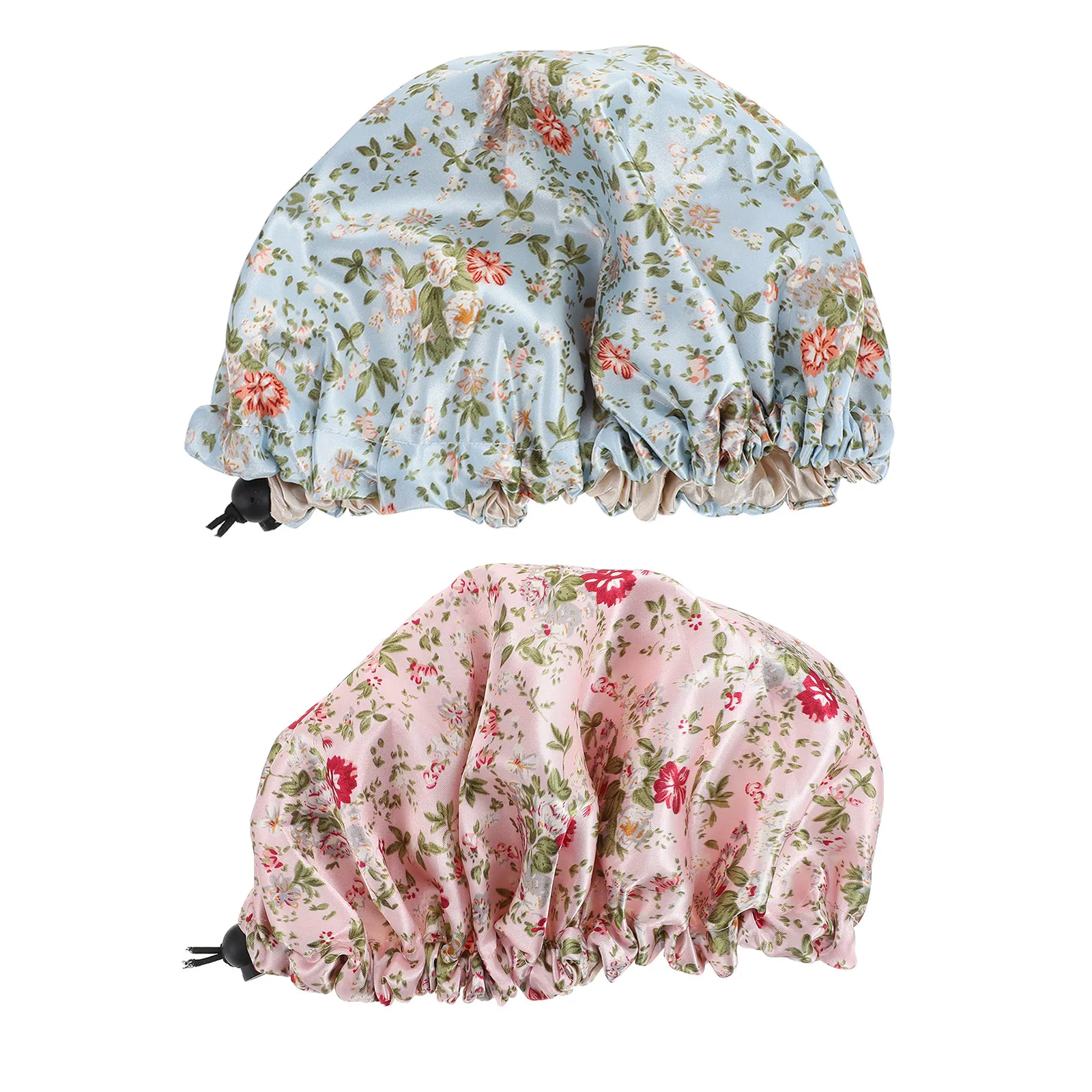 

2Pcs Kids Sleeping Hat Elastic Length Hair Protector NonSkid Shower Cap Lightweight Portable Comfortable Breathing Material