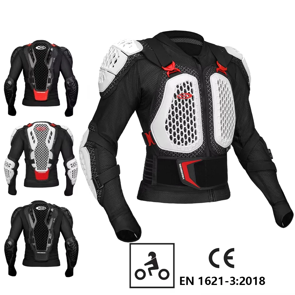 Motorcycle Armor Jacket Protective Pants Ventilated Abrasion-Resistant Jacket With Crash Guards Motocross Riding Gear For E-Bike