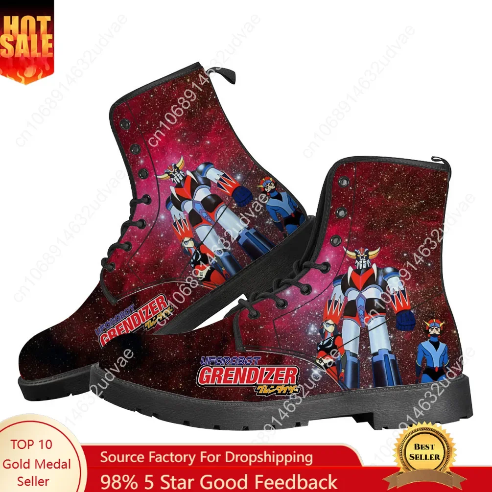 

UFO Robot Grendizer Boots Mens Womens Teenager Shoes Casual Boot Outdoor Light High Quality Print on Demand Customize Shoe
