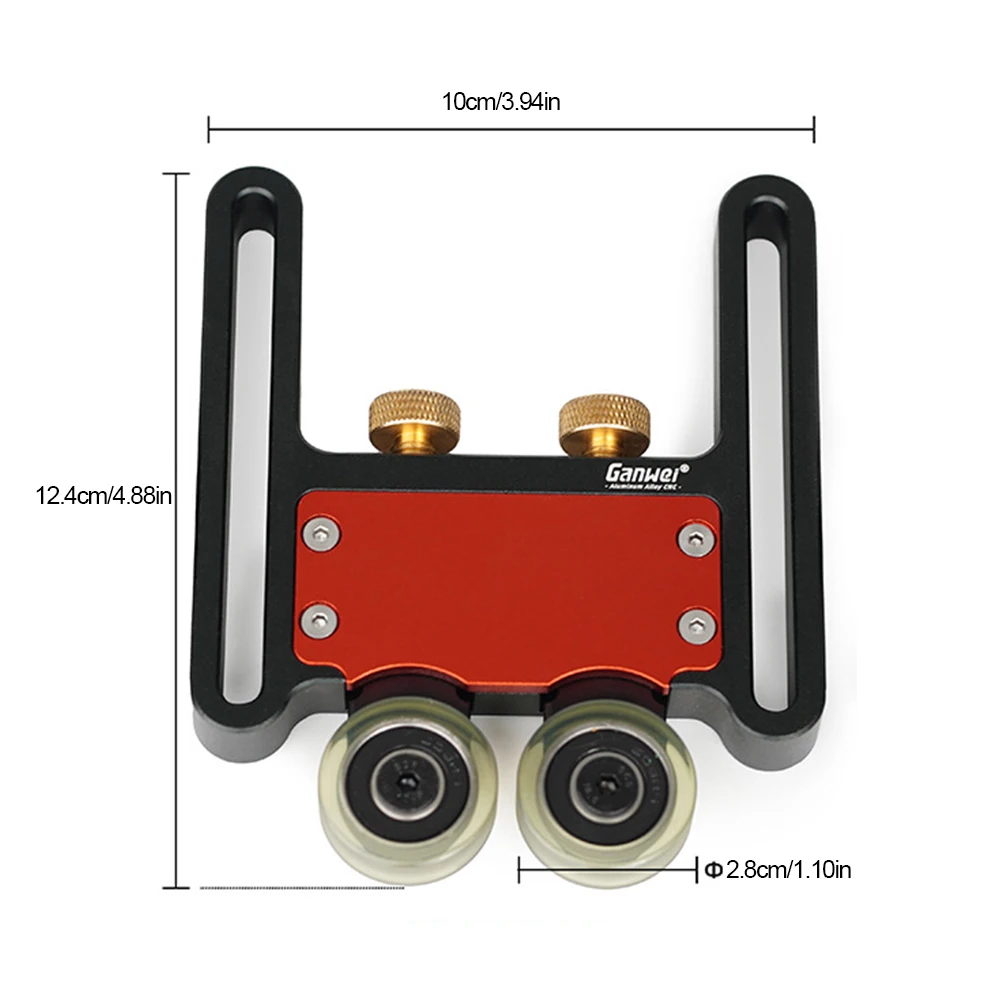Table Saw Clear Cut Press Aluminum Alloy Precision Stock Guides Adjustable Bearing Roller Feeder T-Tracks for Table Saw Band Saw