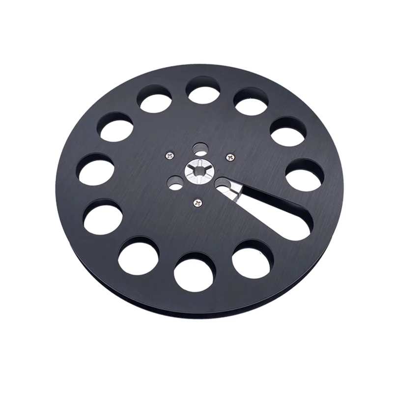 1PCS New Analog Audio 7Inch X 1/4Inch Metal Tape Reel Audio Aluminum Takeup Reel 7 Inch ( Black)