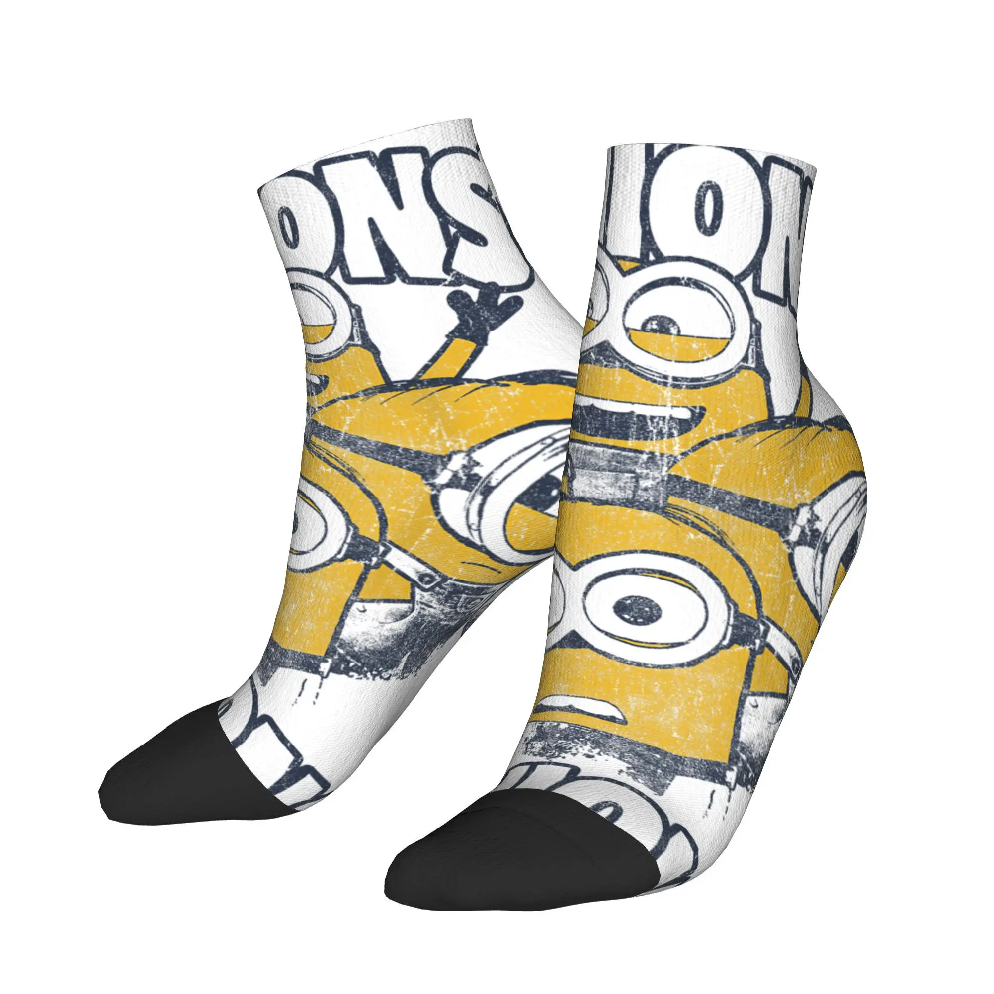

Носки до щиколотки для пары, повседневные носки «Гадкий я, миньоны», нескользящие качественные мягкие летние забавные велосипедные носки с графическим рисунком