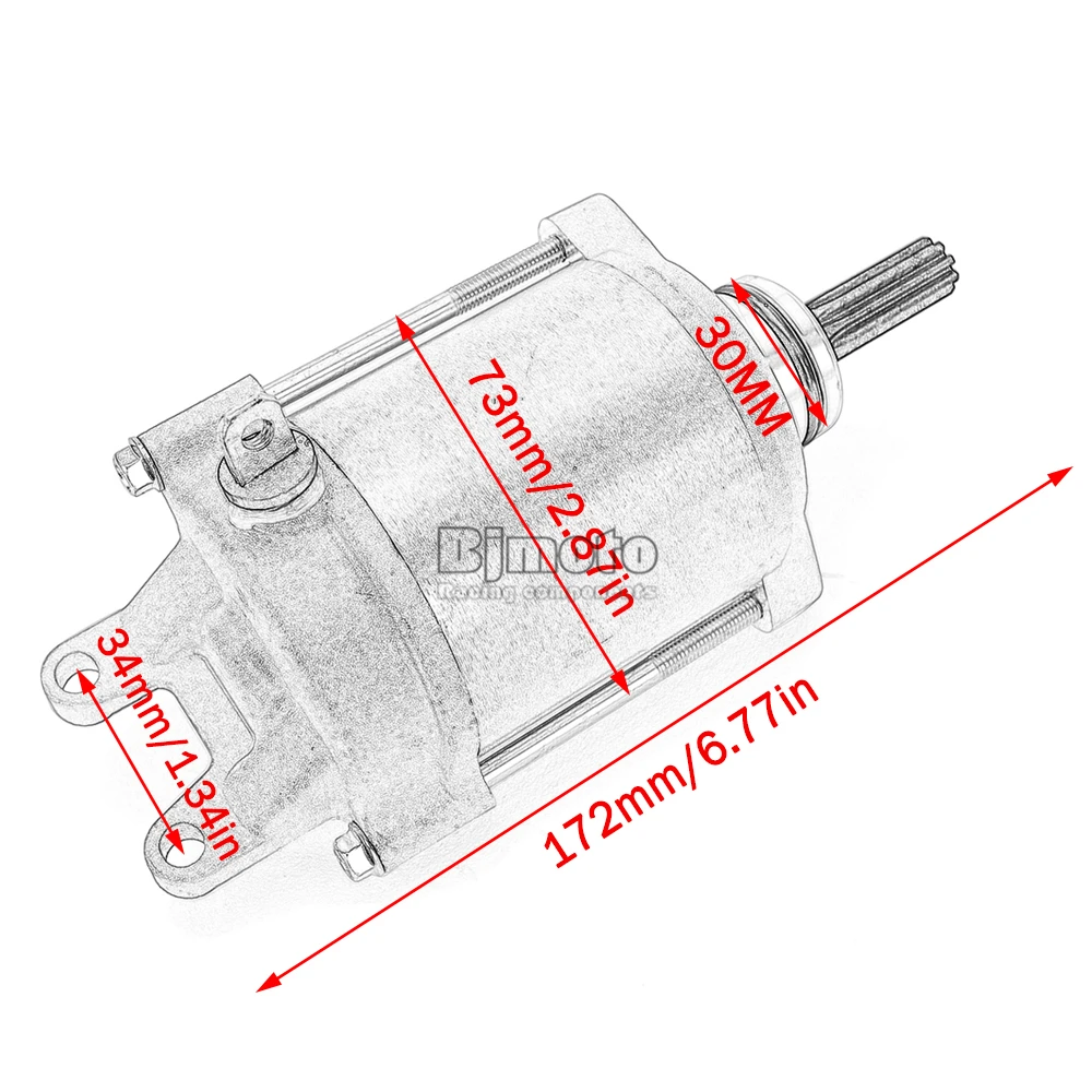 Anlasser für Kawasaki KLF220 KLF250 Bayou 220 250 für Suzuki GSXR1000 GSXR 1000 GSX-R1000Z GSXR1000A GSXR1000R 31100-17K00 – Detail 7