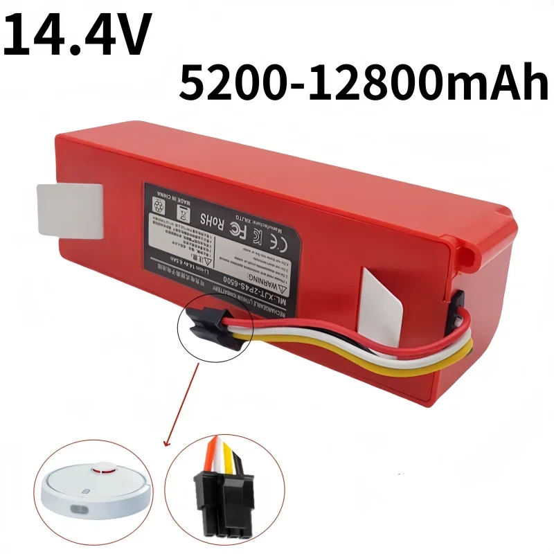 14.4V 5200/12800mAh 100% Brand New Rechargeable Battery Suitable for replacing batteries such as vacuum cleaner S51 S60 S50 etc