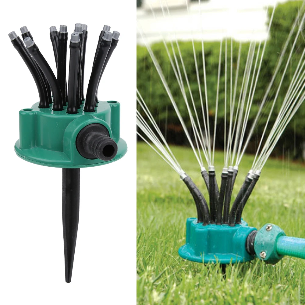 360 Degree Rotating Garden Automatic Multi Heads Sprinkler for Agricultural Irrigation Irrigating Tool Garden Supplies Sprinkler