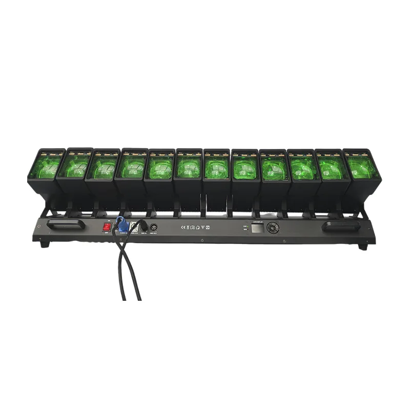 New 12x60W RGBW Full Color LED Zoom Beam Moving Head Light Linear Matrix for Bars, KTVs, Nightclubs, Weddings, Shows