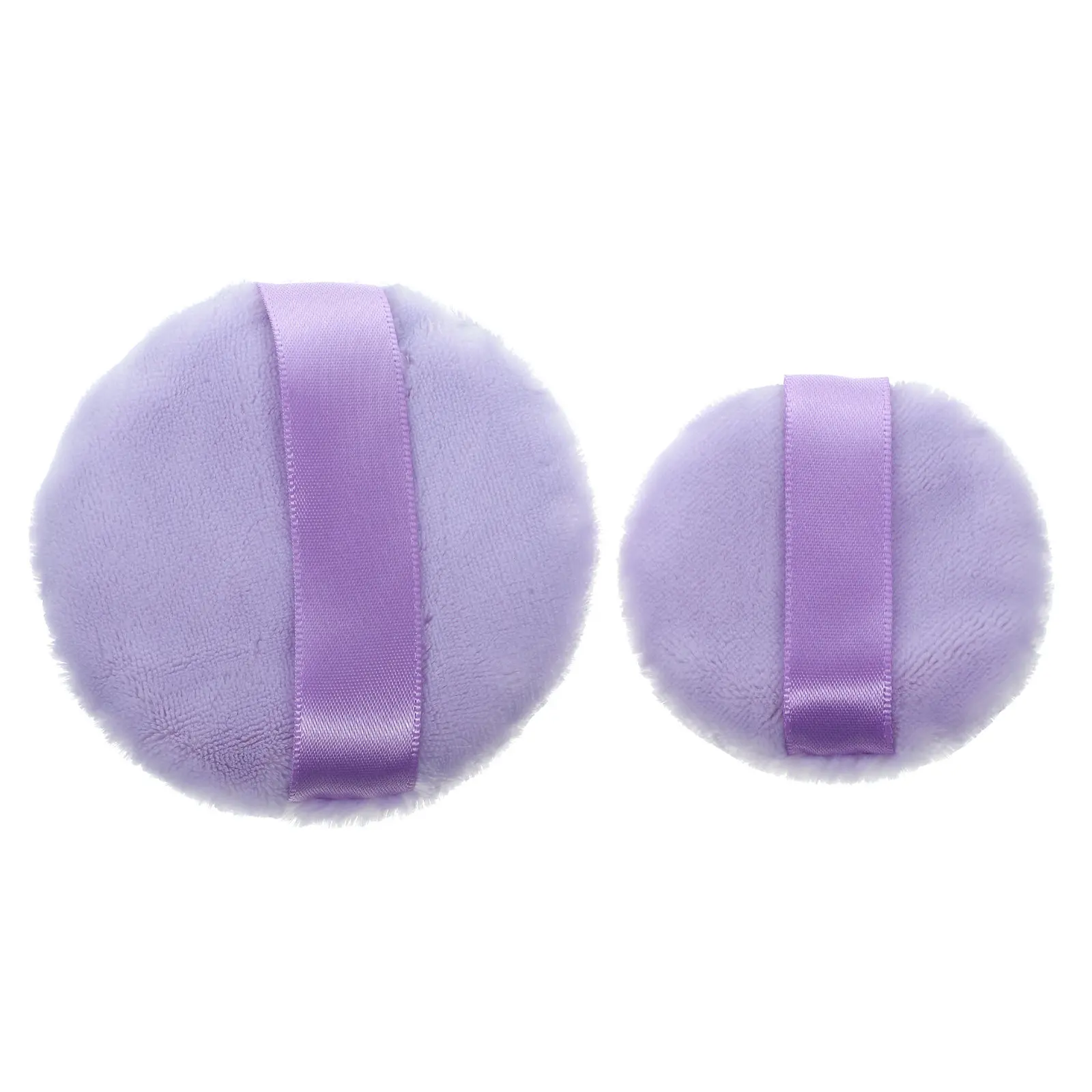 2Pcs Round Makeup Small Portable Makeup Puff Finger Strap Soft Texture for Loose Powder Concealer Foundation