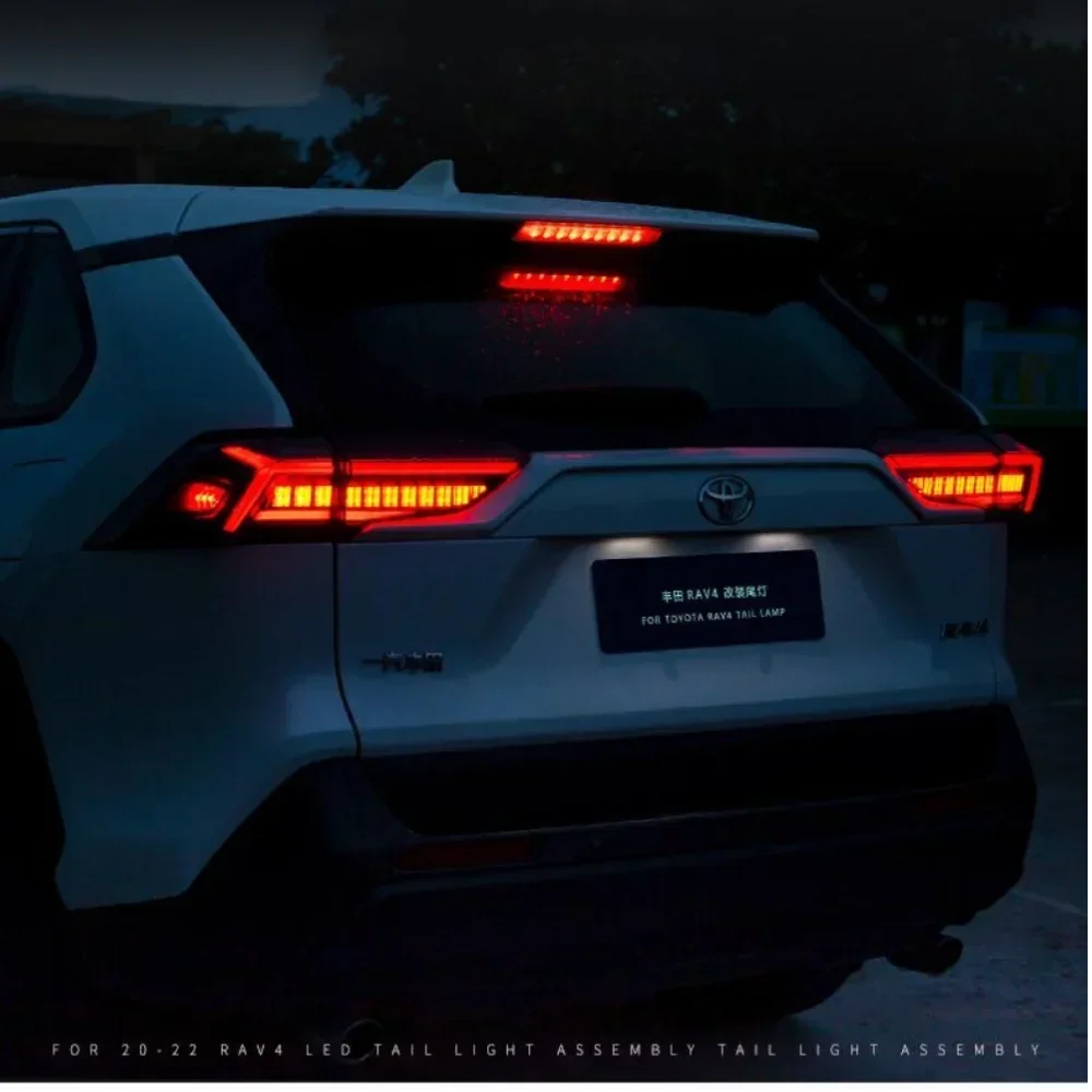 Led TailLight Assembly for 20-22 Toyota RAV4 Rear Brake Lamp Backup Light Turn Signal Car Accessories 2pcs