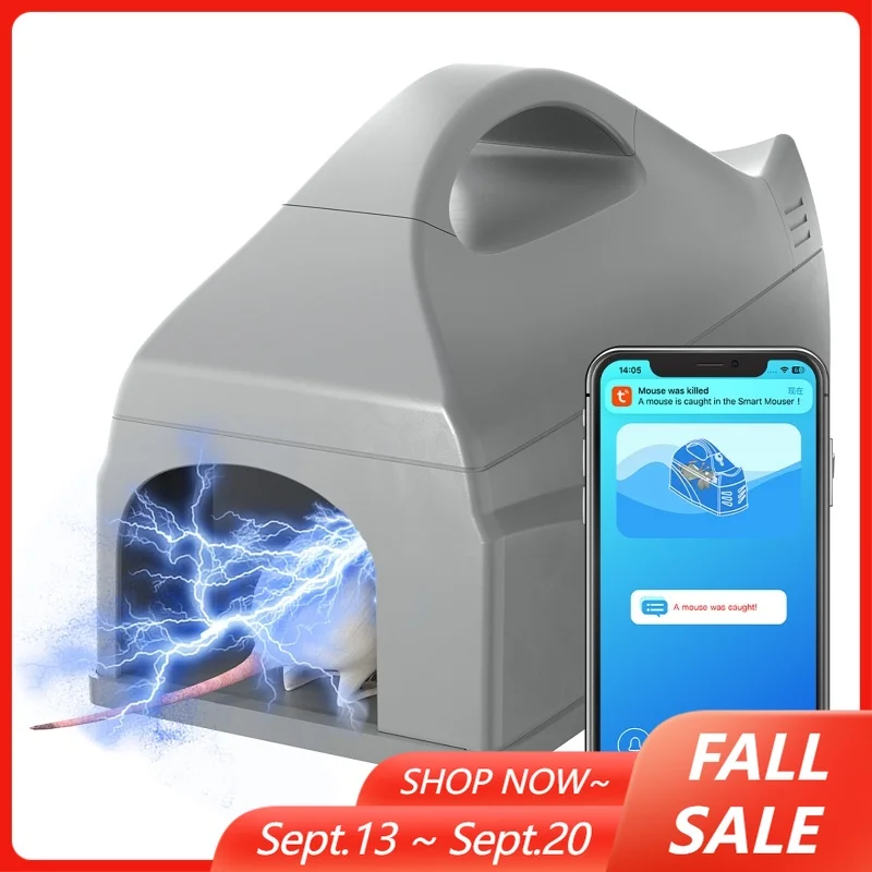 Tuya WiFi Smart Electric Rat Mousetrap Reusable Anti-Escape Mouse Trap 6000V High Voltage Rodent Killer for Kitchen Home