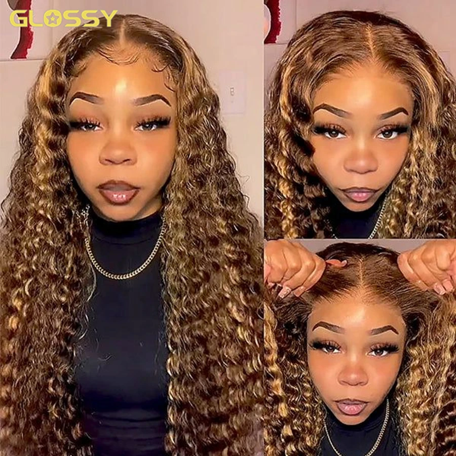 Wear Go Wig Highlight Glueless Wig Human Hair 13x6 Hd Deep Wave Frontal Wig For Women Honey Blonde Curly Lace Front Wig On Sale