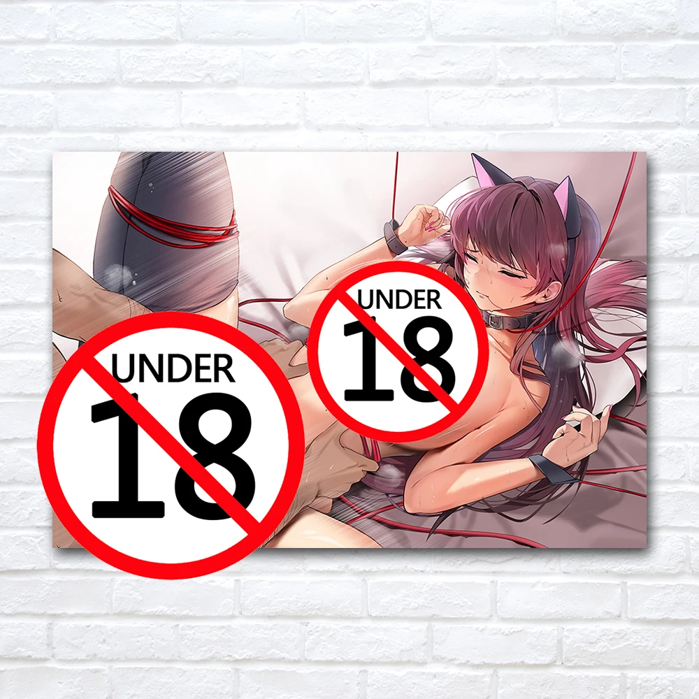 Cartoon Posters Sexy Naked Girl Picture Adult Anime Canvas Printings Decorative Modern Wall Art for Home Room Decor No Frame