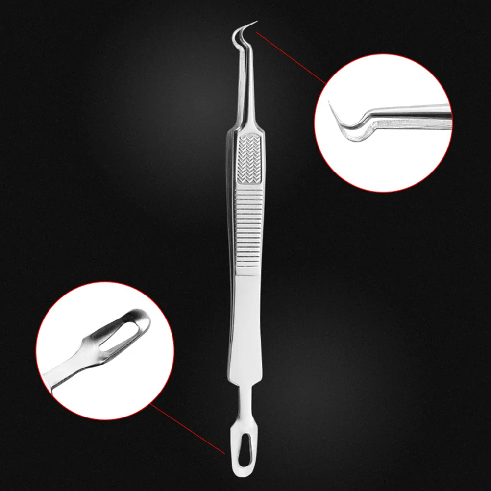 Mole Removal Scissor Clip Kit Blackhead Extractor โลหะสิวเครื่องมือ Silver